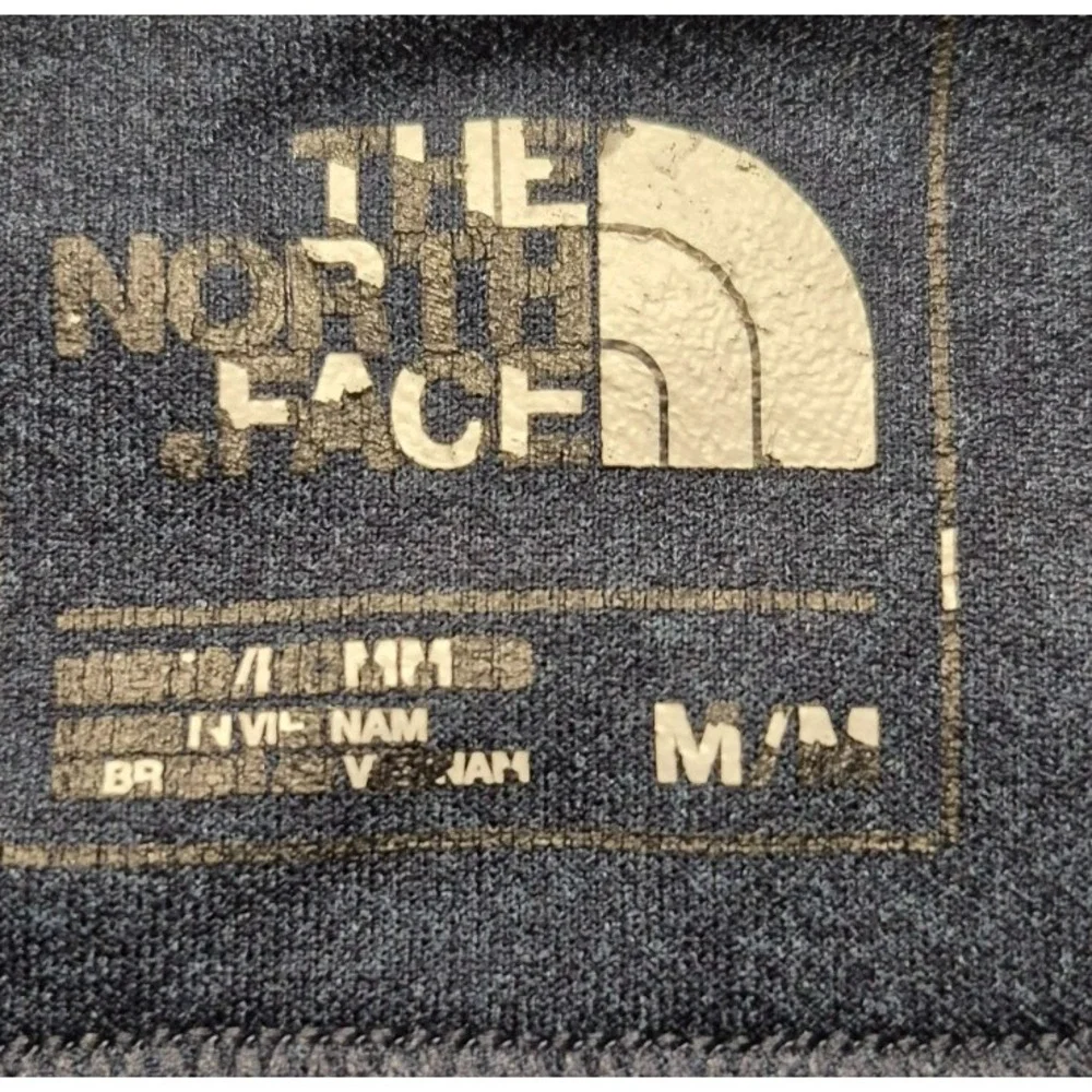 The North Face men's navy blue outdoor 1/4 zip pullover jacket sz. M zip pockets